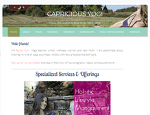 Tablet Screenshot of capriciousyogi.com